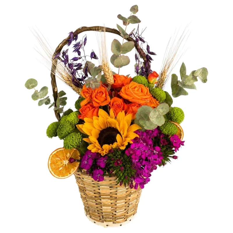 Harvest Festival Floral Basket