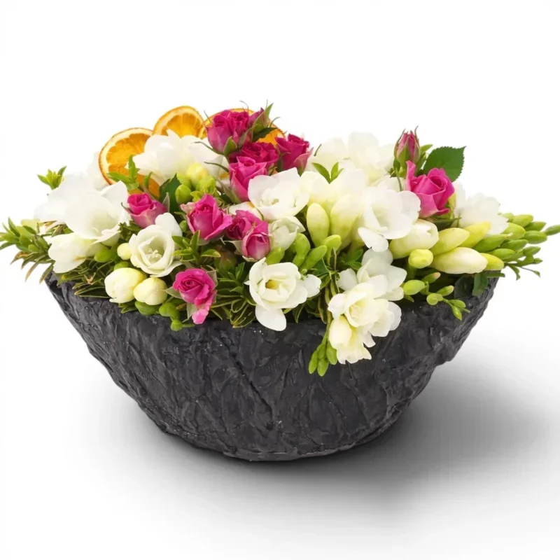 Noir Garden Bowl Arrangement
